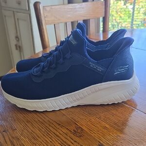 Skechers Dark Blue Sneakers with White Sole